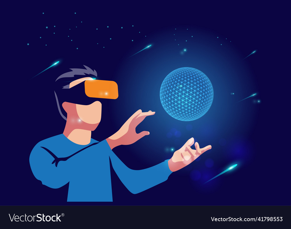 Businessman with VR Hologram
