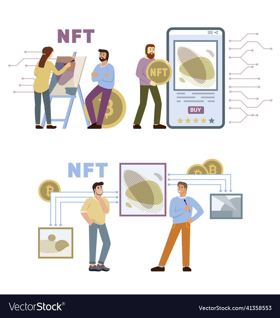 Crypto art nft token for selling digital