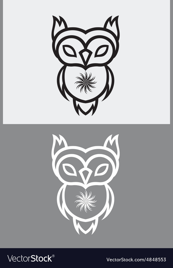 Cute owl tribal