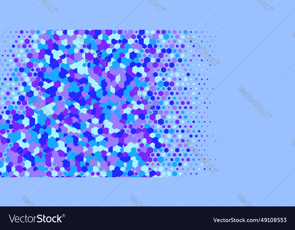 Geometric multi size hexagon with color