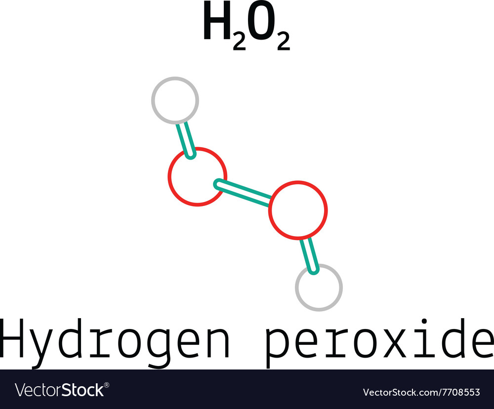 H2o2 Hydrogen Peroxide Molecule Royalty Free Vector Image