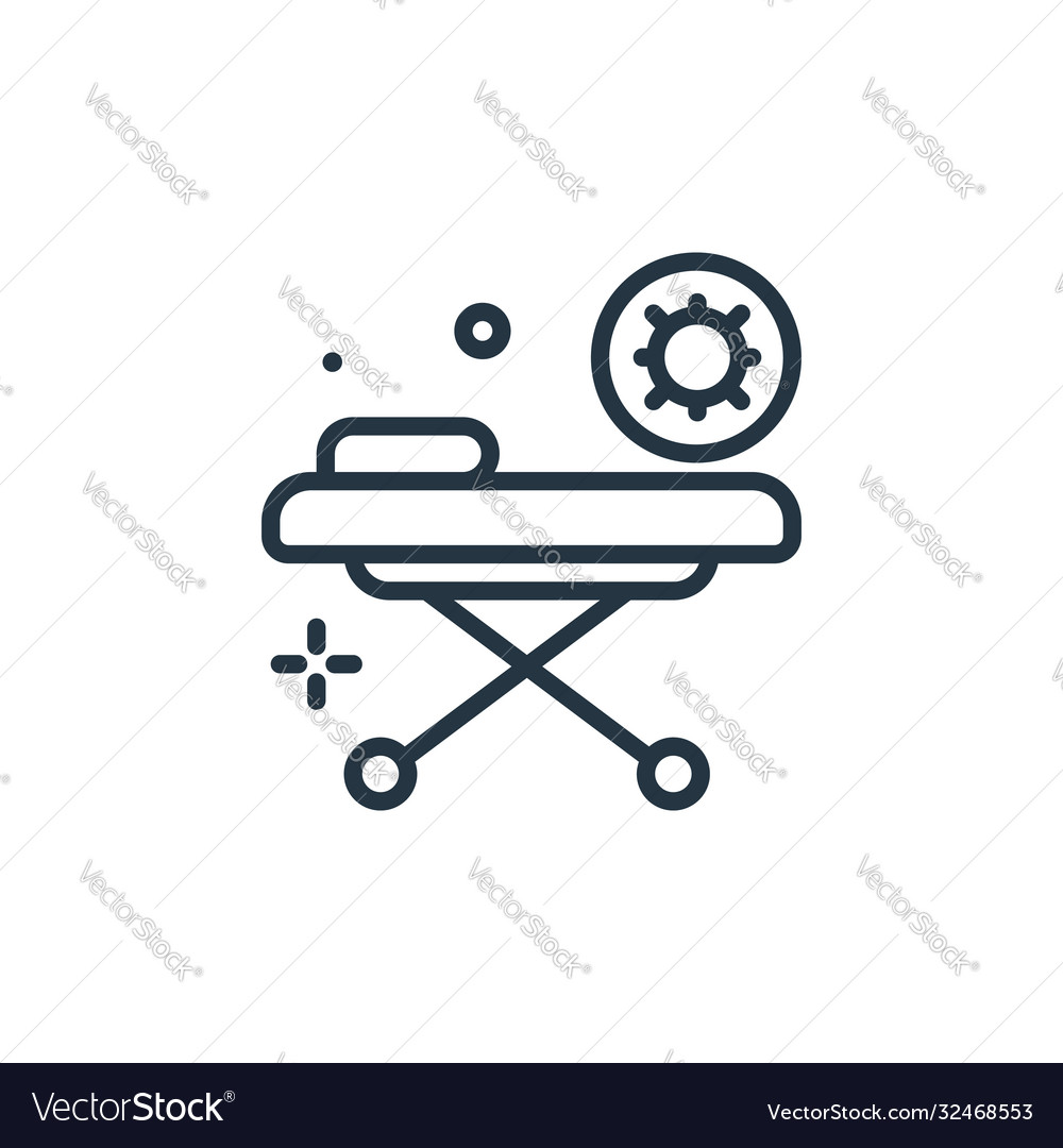 Hospital bed icon isolated on white background