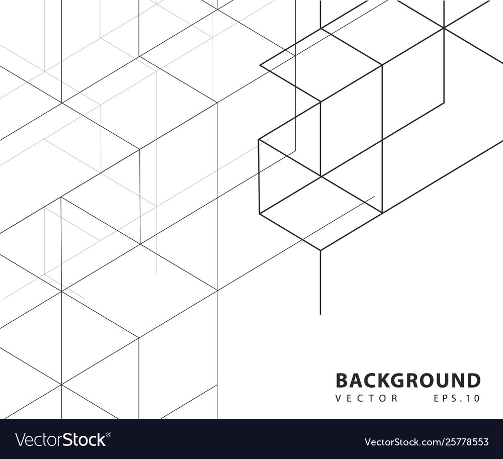 Modern technology with square mesh abstract boxes vector image Modern technology with square mesh abstract boxes
