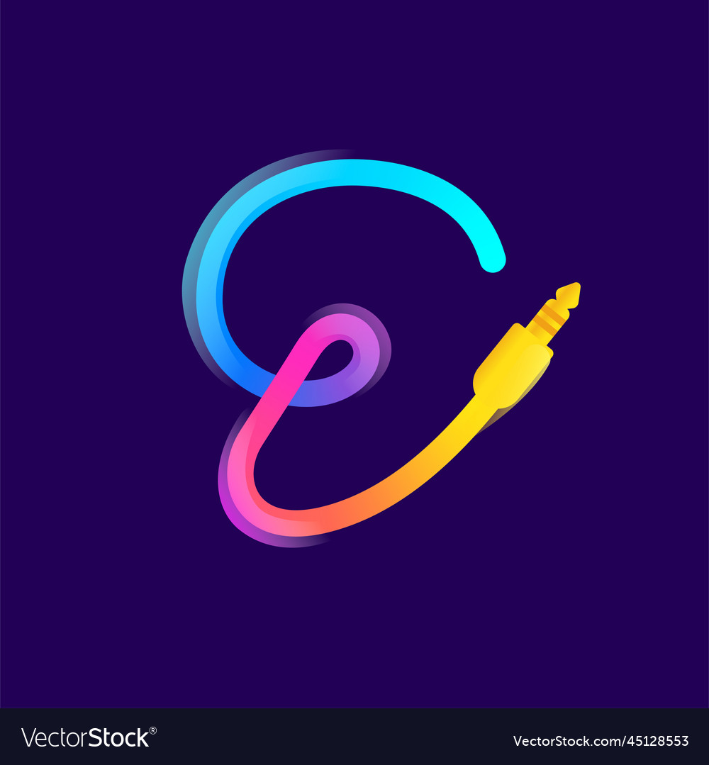 Number nine logo made of vivid gradient line wire