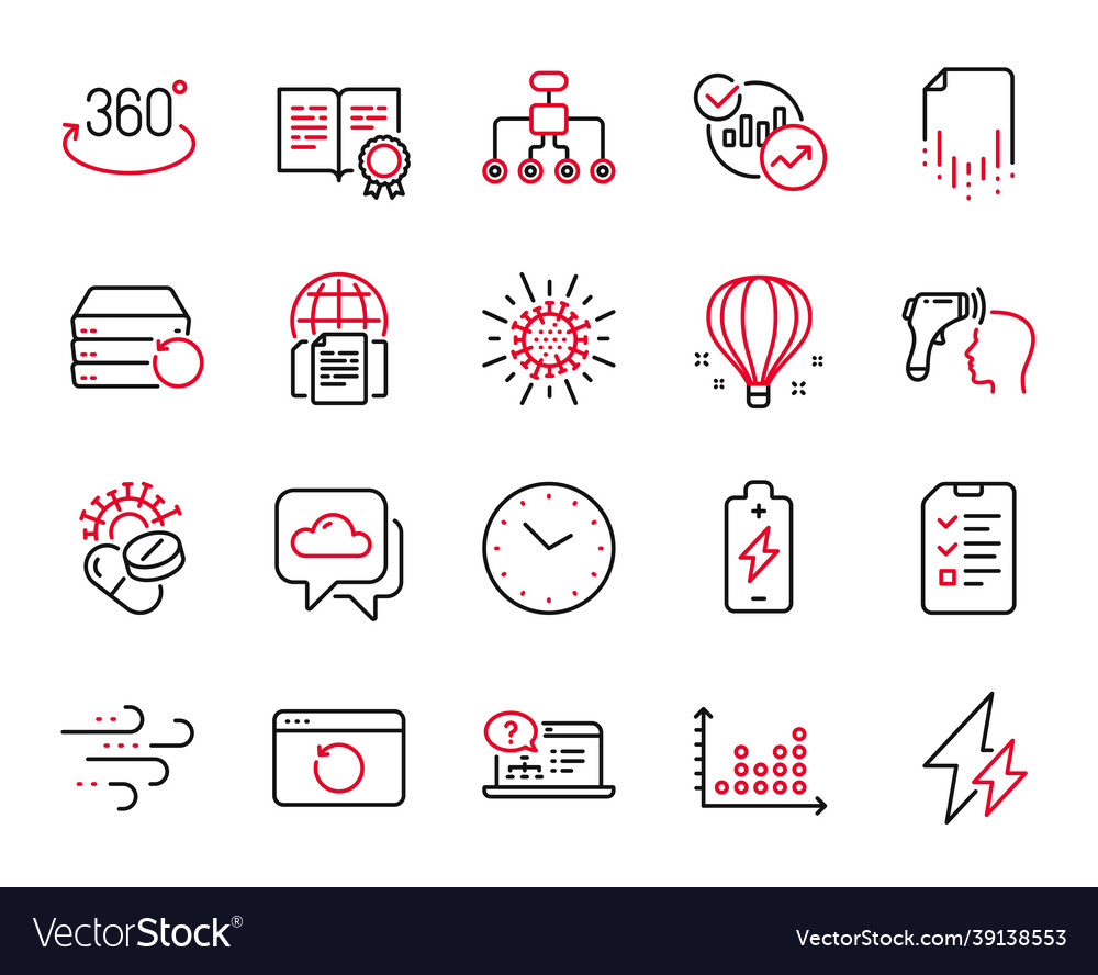 Set of science icons related to time vector image Set of science icons related to time