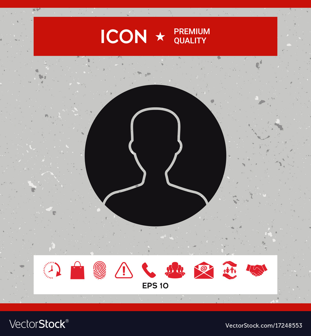 Symbol of user icon in circle profile