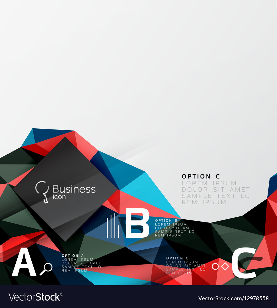 3d polygonal object triangles abstract background