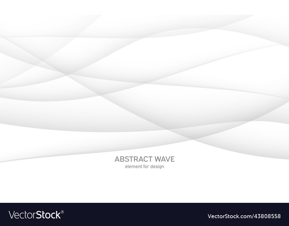 Abstract white background with smooth gray lines vector image Abstract white background with smooth gray lines