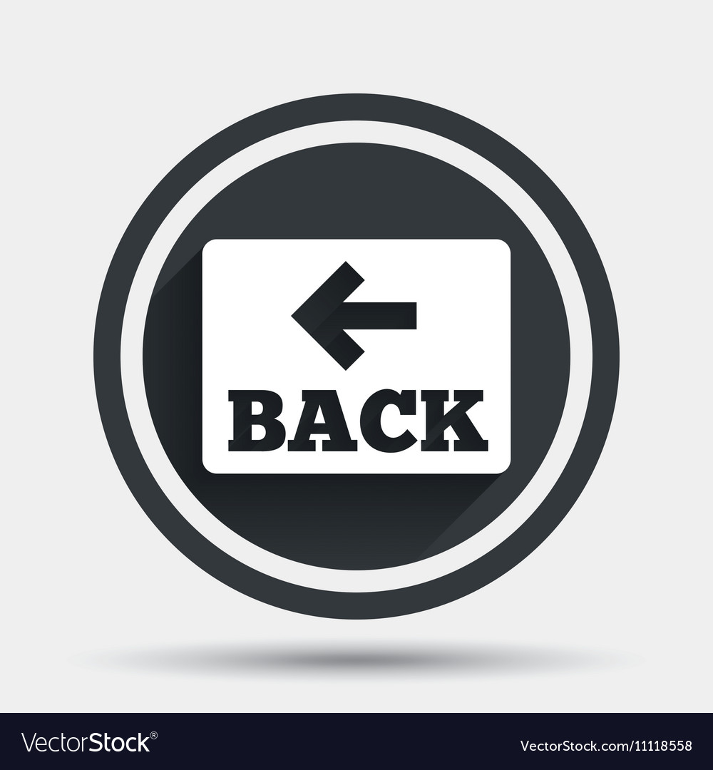 Arrow sign icon back button navigation symbol