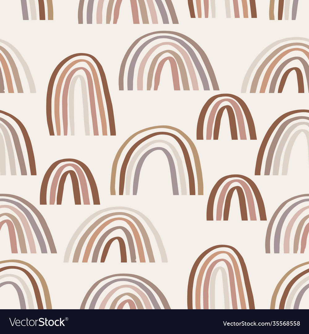 Bohemian Rainbow Seamless Pattern