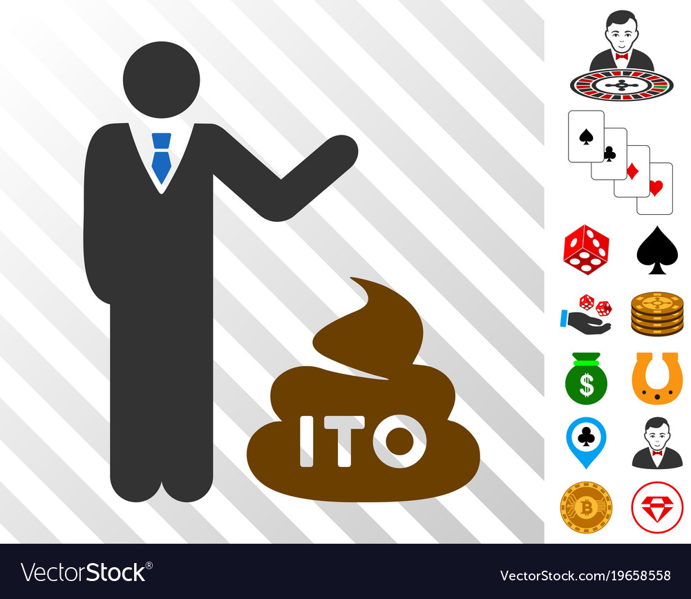 Businessman show ito shit icon with bonus