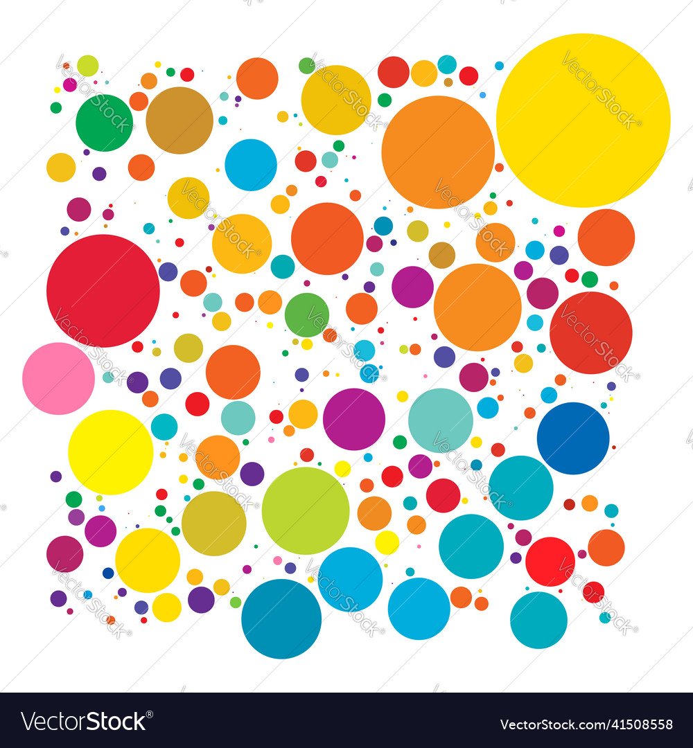 Bunte zufällige diffuse Kreise Punkte Muster vector image Bunte zufällige diffuse Kreise Punkte Muster