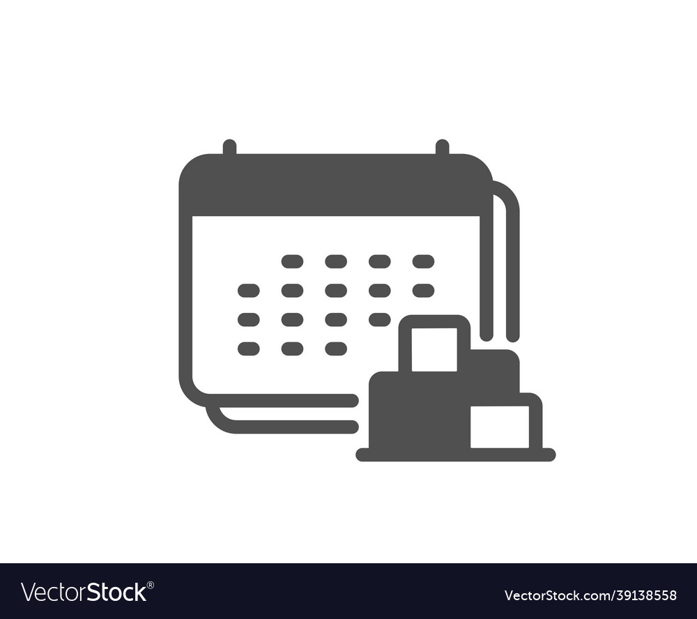 Delivery schedule icon logistics calendar sign Vector Image