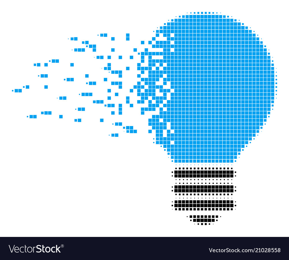 Elektrische Lampe abgeführt Pixel-Symbol