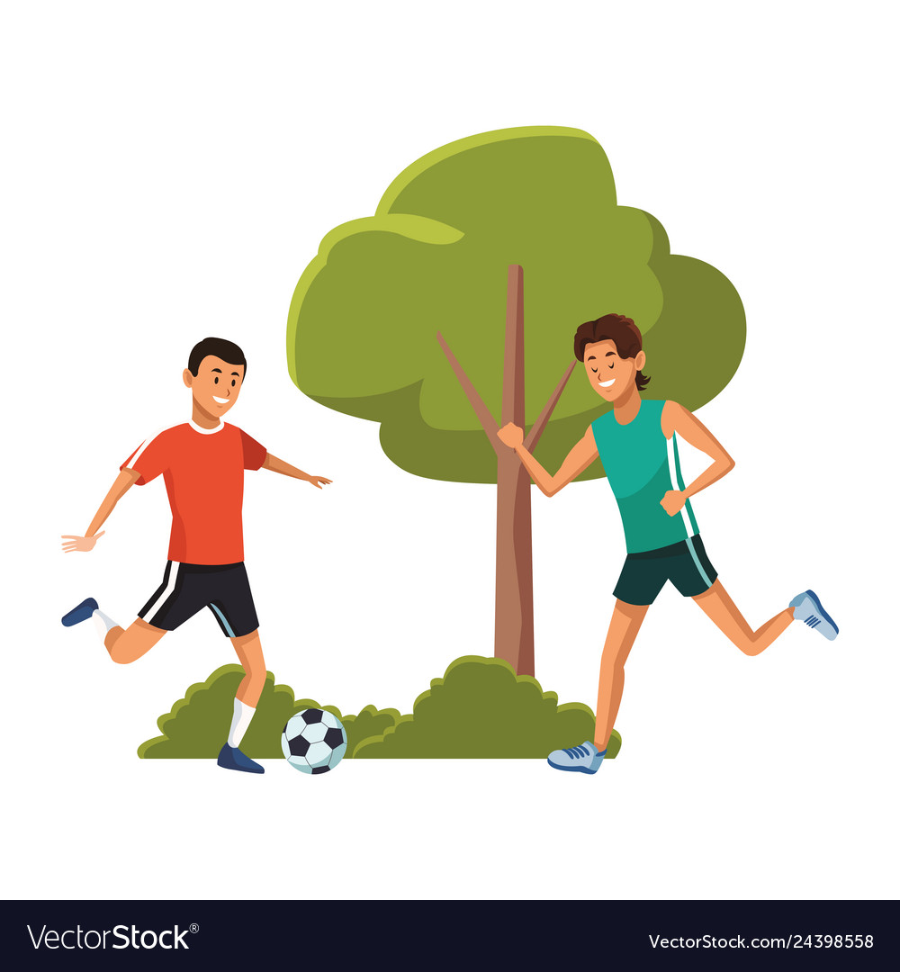 Friends young men cartoon