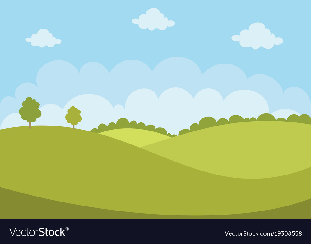 Green landscape Royalty Free Vector Image - VectorStock