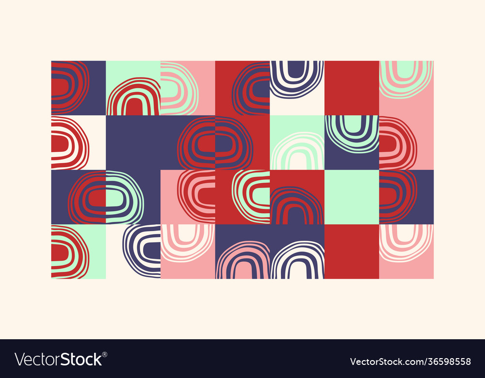 Hand-drawn abstract pattern design vector image Hand-drawn abstract pattern design