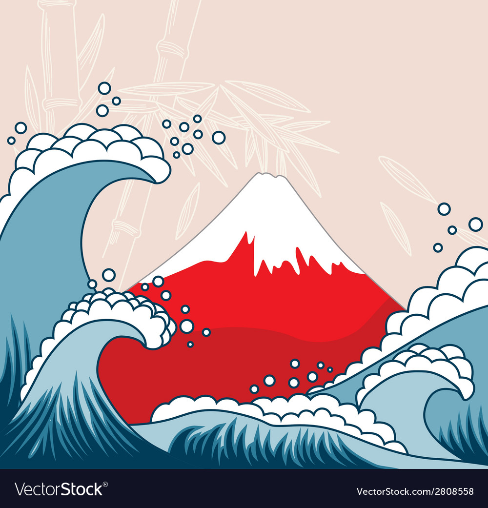 Japanische Wellenlandschaft