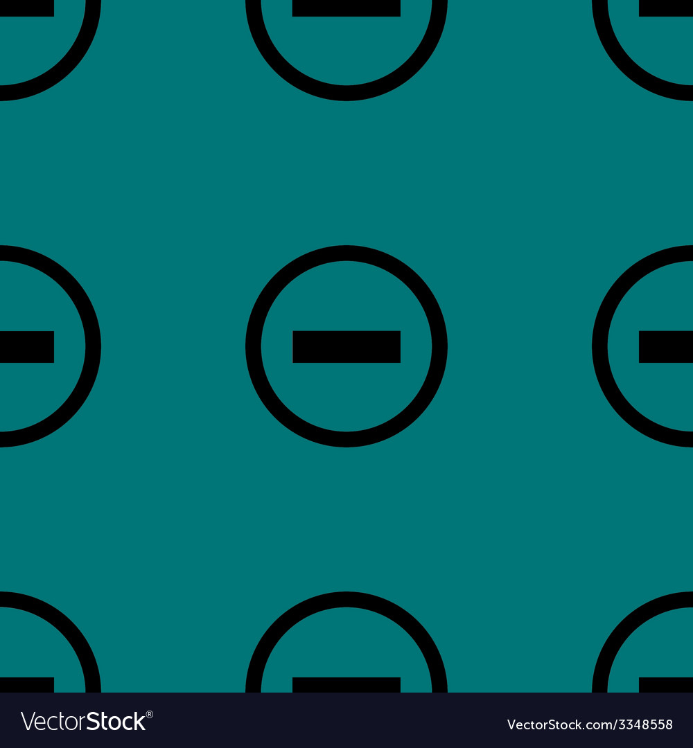 Minus web icon flat design seamless pattern