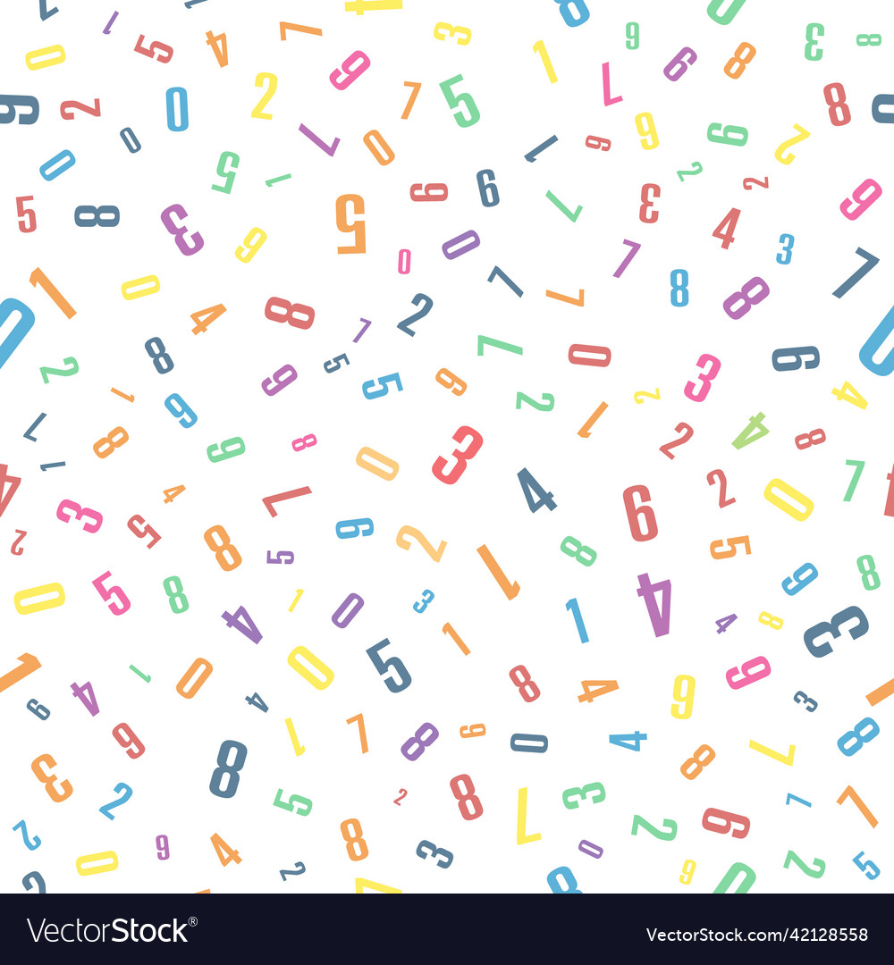 Seamless abstract pattern of their numbers