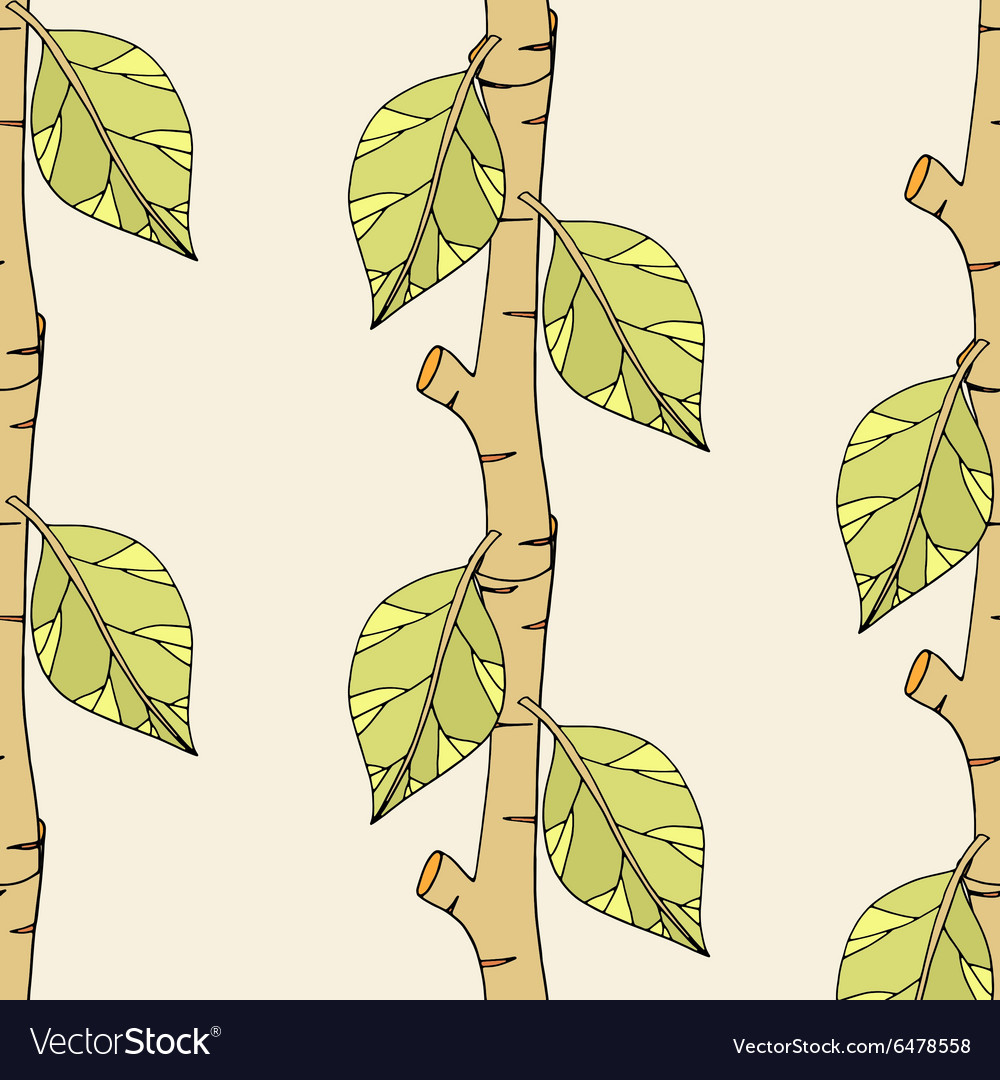 Seamless pattern with branches