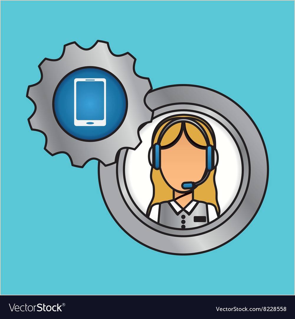 Technical service and call center icon design