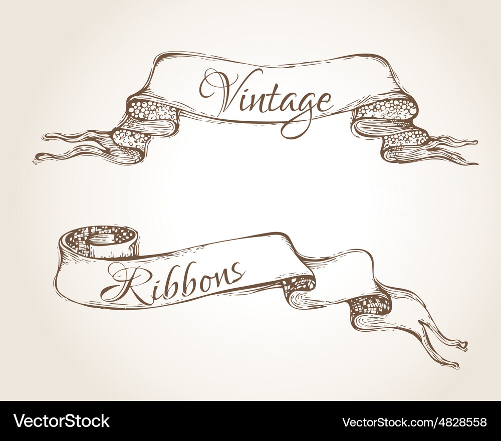 Vintage Banner Ribbons Royalty Free Vector Image