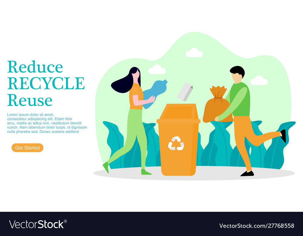 Web page design for recycling garbage