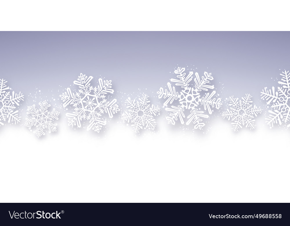 White and purple snow banner with beautiful Vector Image