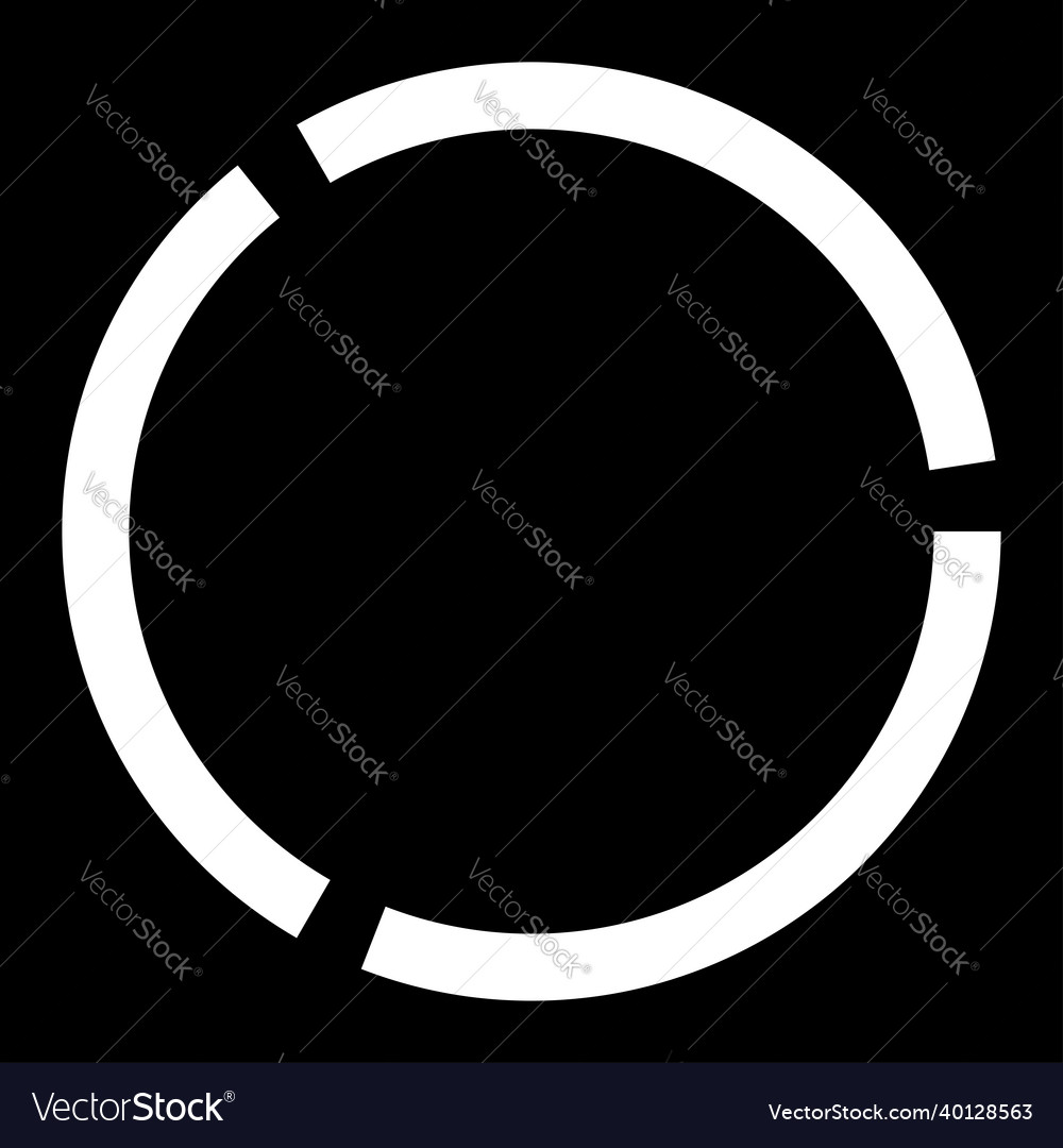 3 Teilschnitt segmentiert Kreis abstrakt gestrichelt vector image 3 Teilschnitt segmentiert Kreis abstrakt gestrichelt