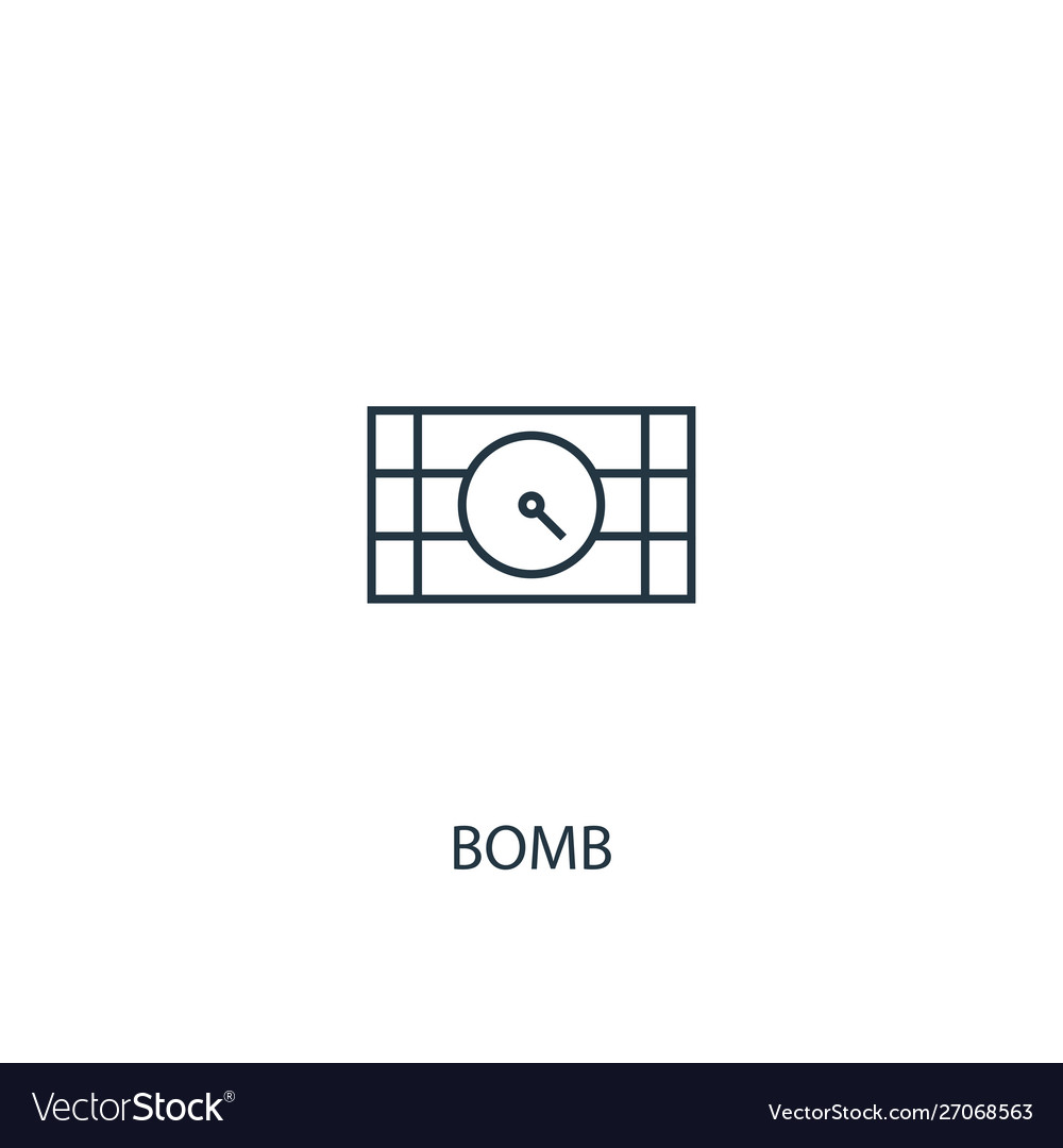 Bomb concept line icon simple element