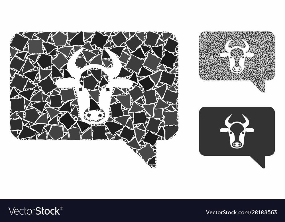 Cow message composition icon bumpy elements