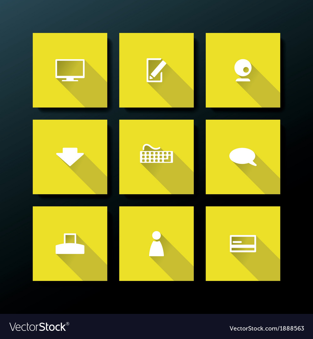 Flat web icon set