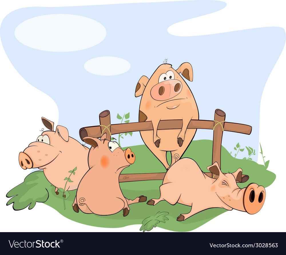 Little pigs cartoon