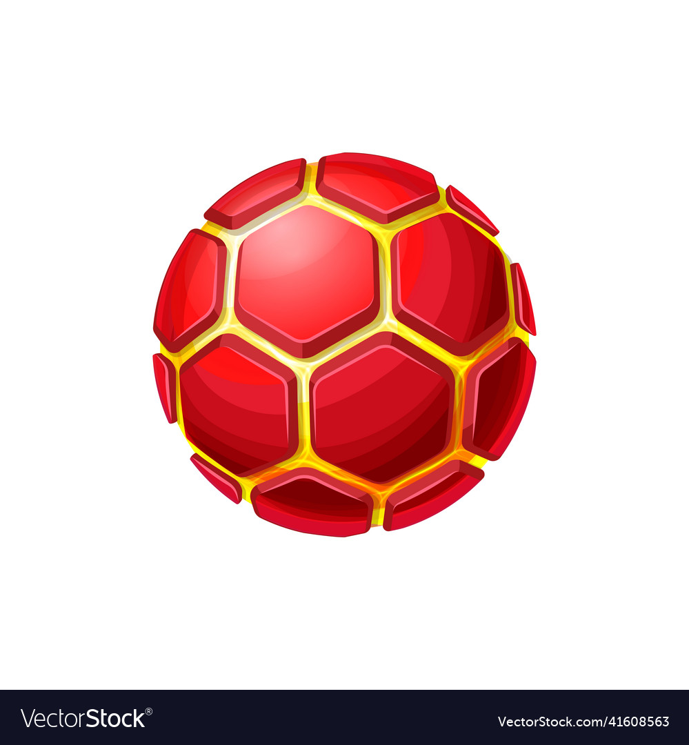 Planet of red hex fiery magma comet world globe vector image Planet of red hex fiery magma comet world globe