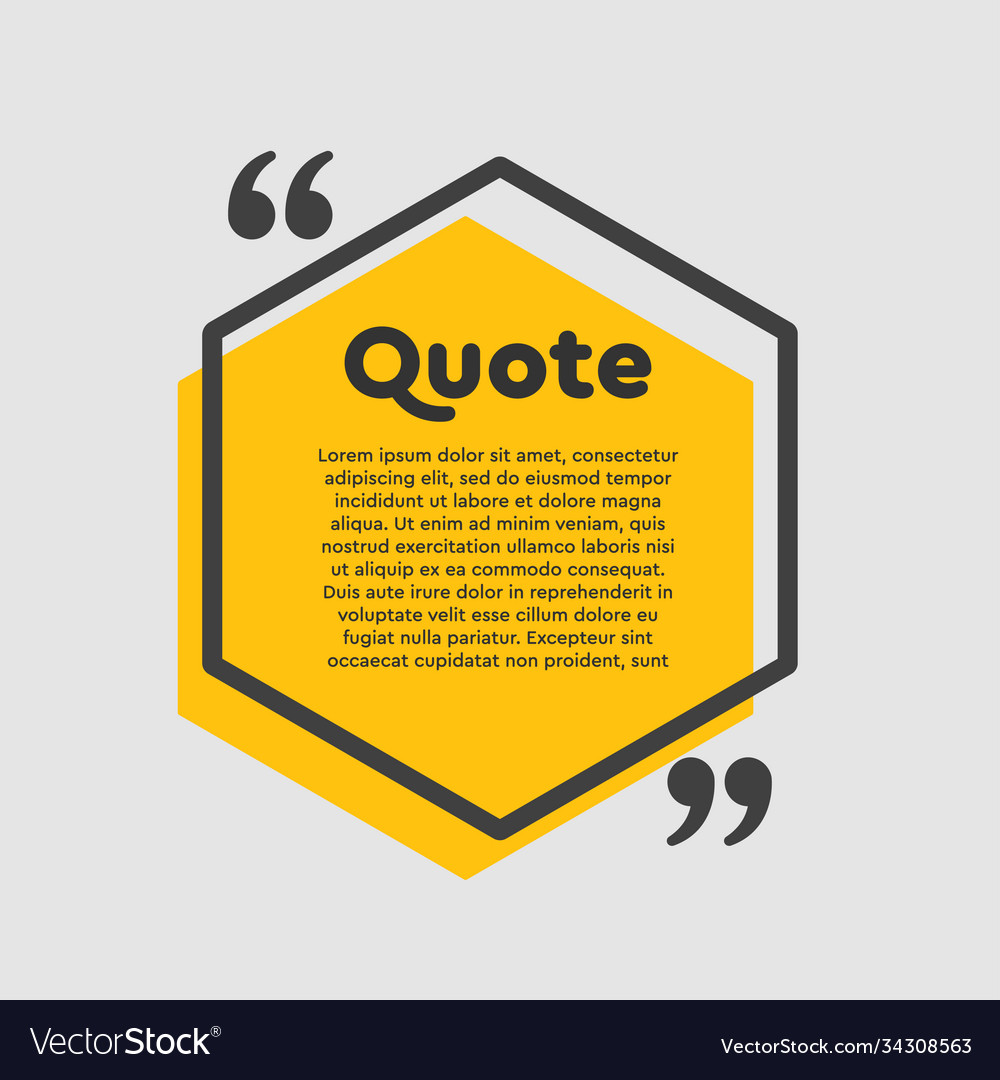 Quote hex text with bracket background vector image Quote hex text with bracket background
