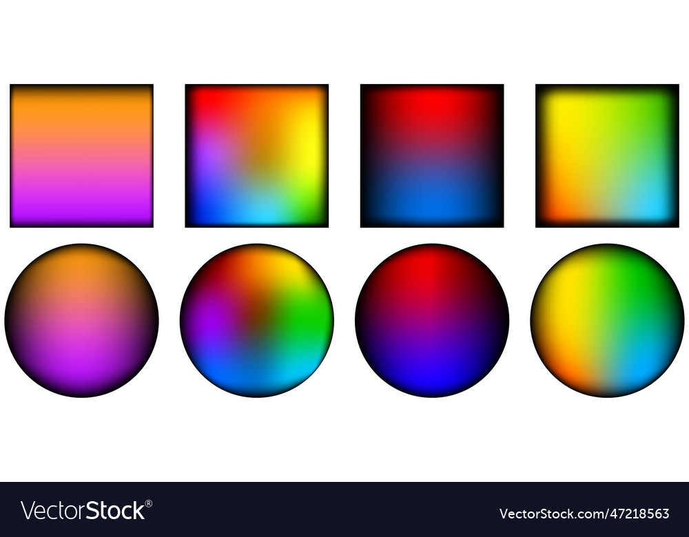 Set gradient background soft color vector image Set gradient background soft color