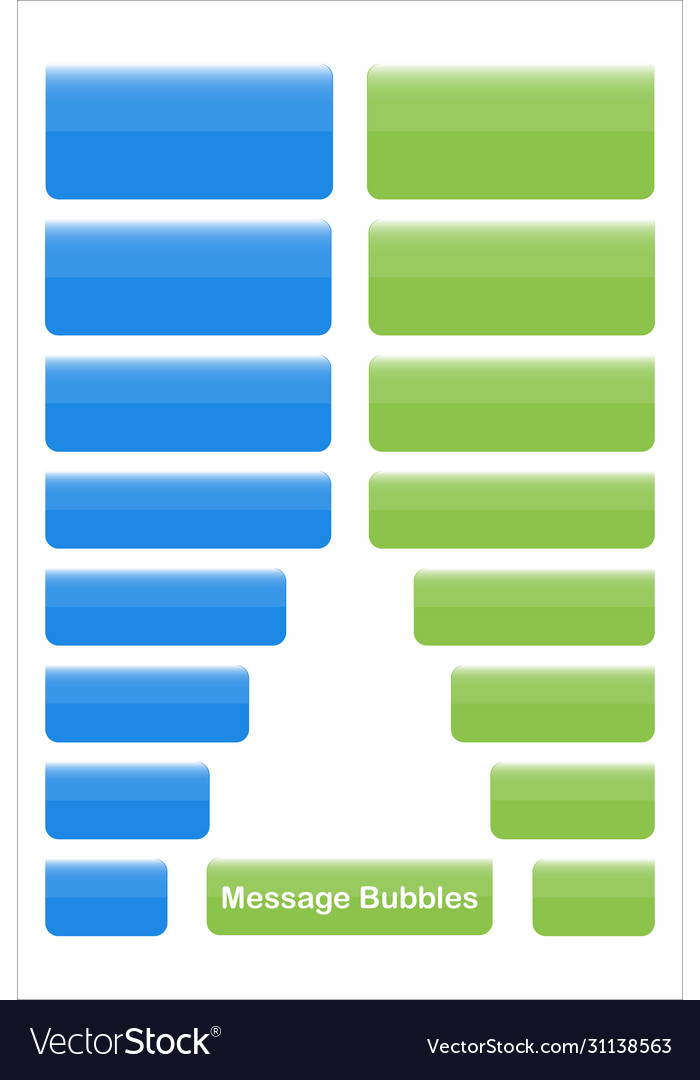 Set with blank speech message bubbles icons vector image Set with blank speech message bubbles icons