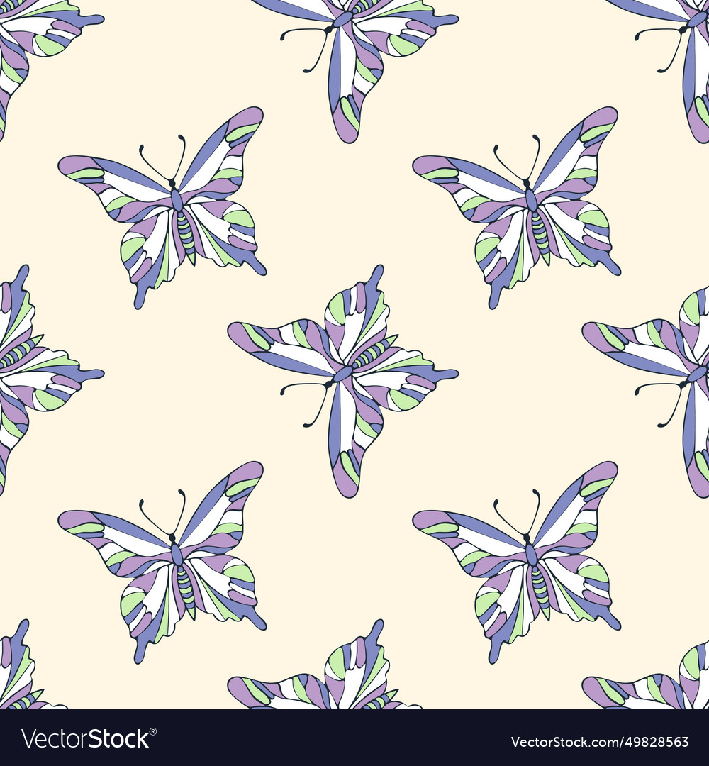 Spring butterflies pattern