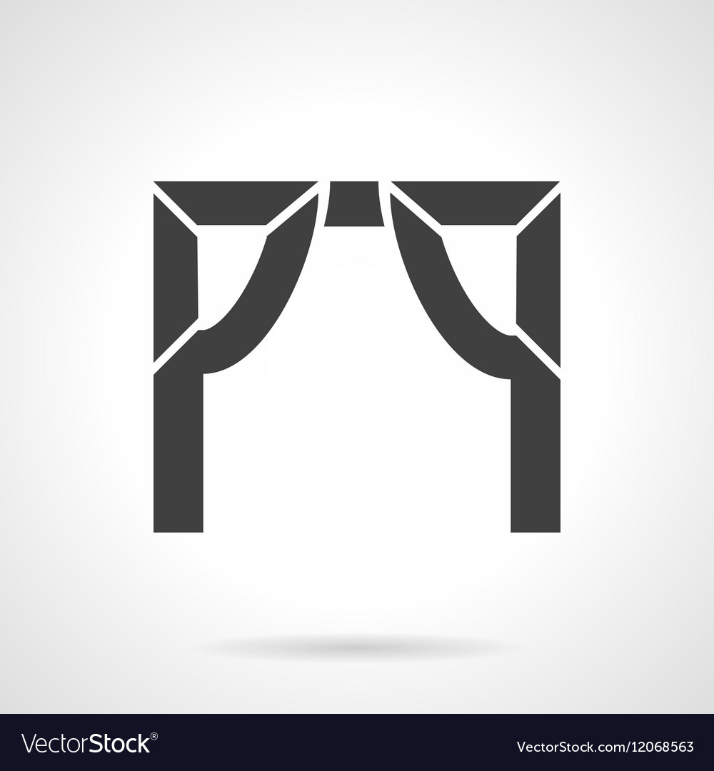 Tented arch glyph style icon