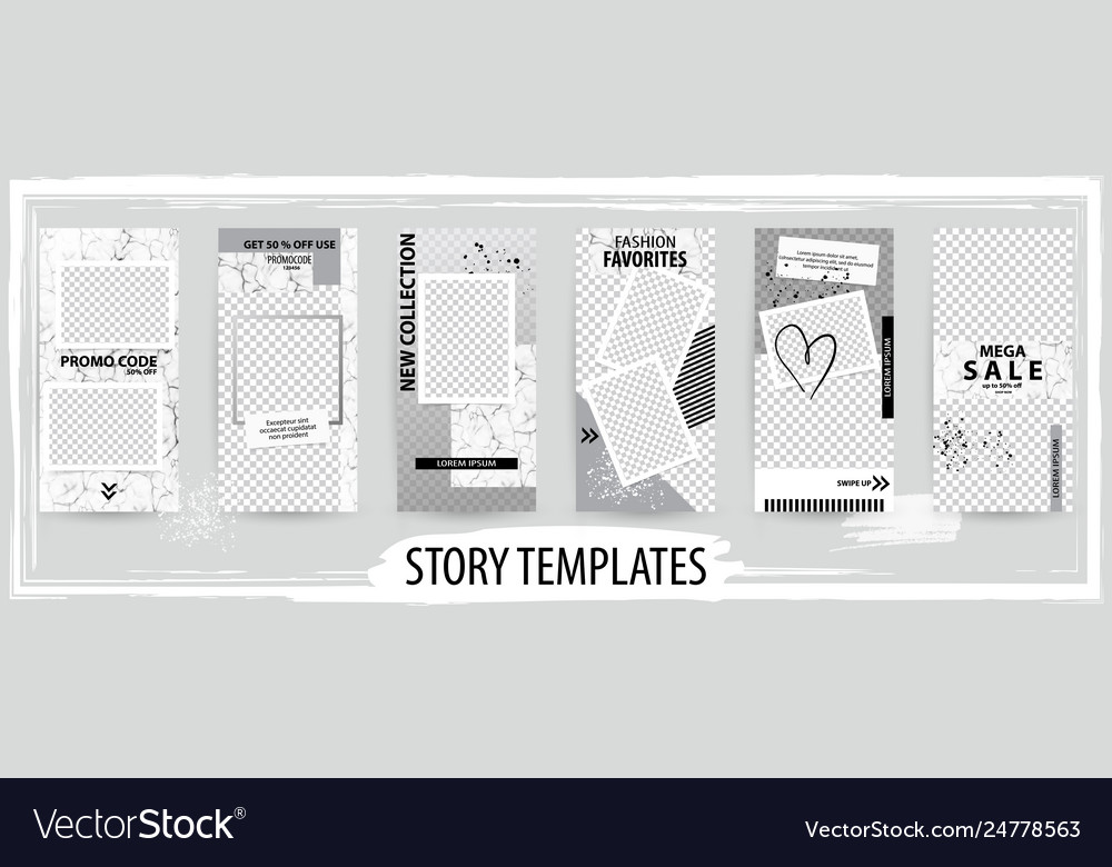 Trendy editable template for social networks