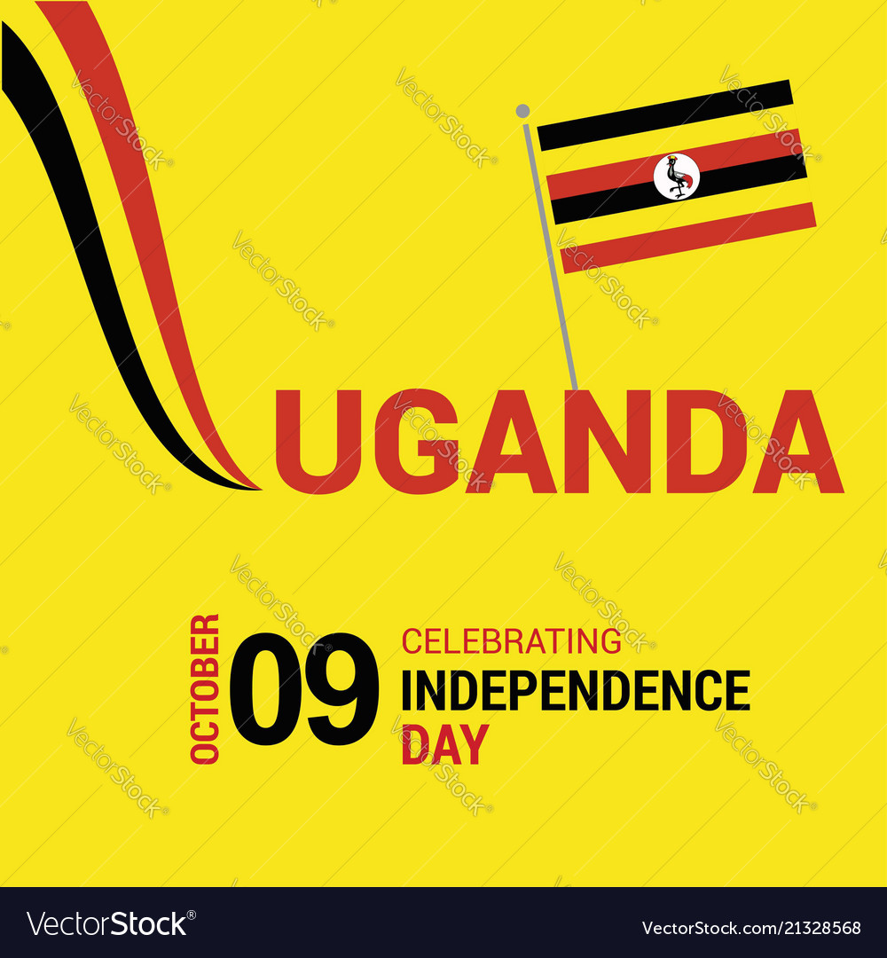 9th october uganda independence day black red and vector image vectorstock