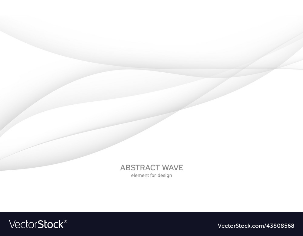Abstract white background with smooth gray lines vector image Abstract white background with smooth gray lines