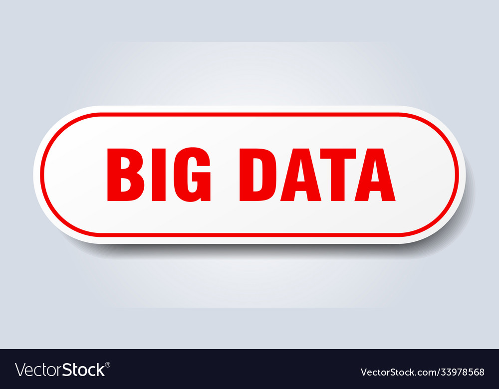 Big data sign rounded isolated button white