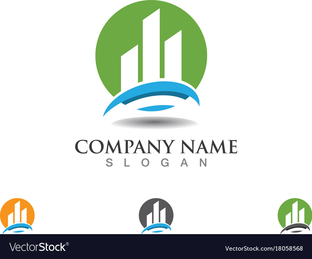 Business finance logo and symbols concept Vector Image