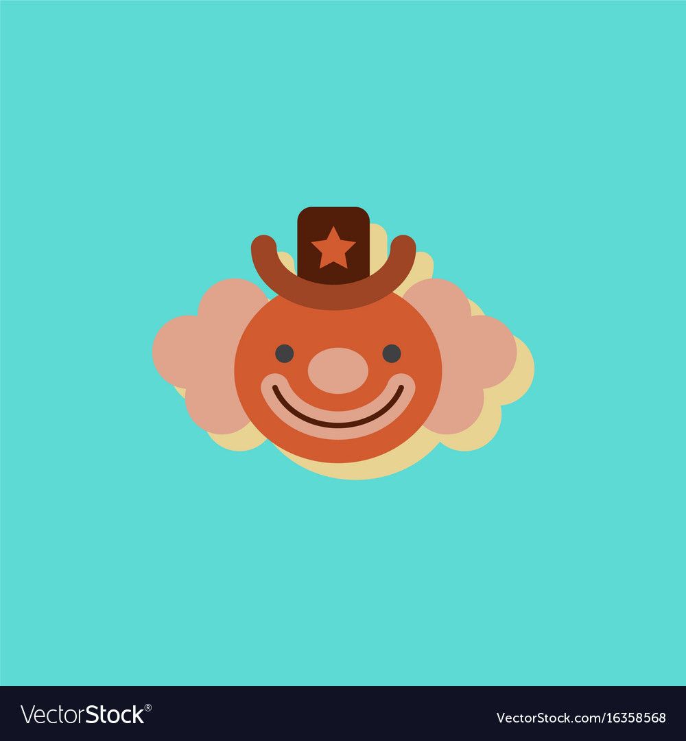 Circus clown in sticker style