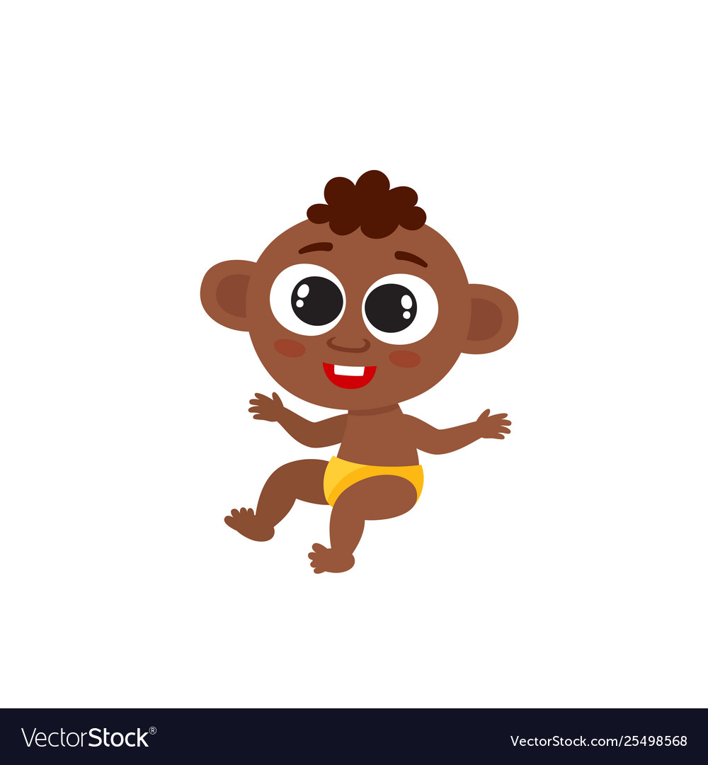 Cute little afro american baby girl isolated