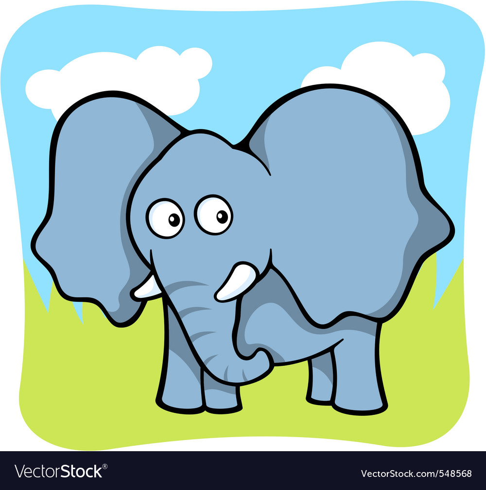 Elephant cartoon Royalty Free Vector Image - VectorStock