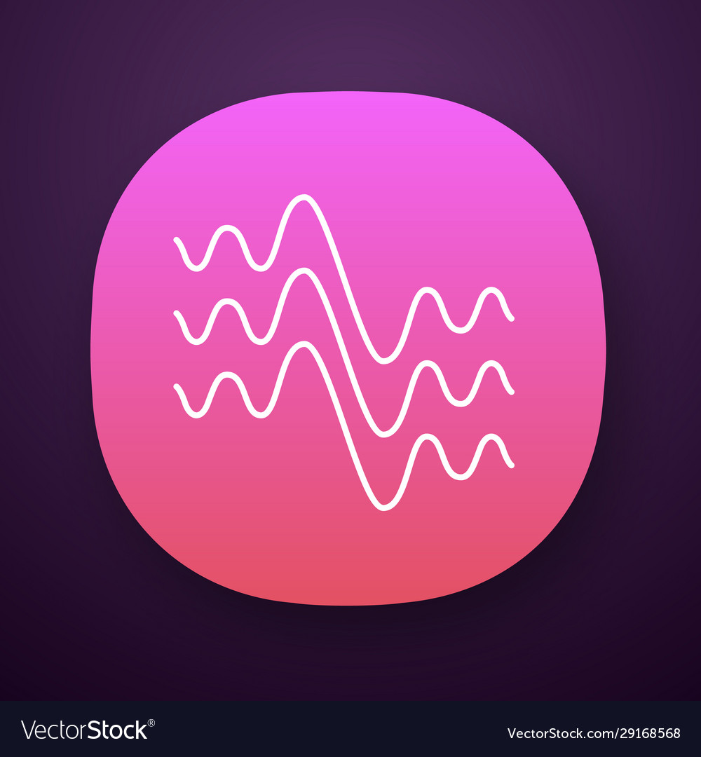 Flowing wavy lines app icon fluid parallel vector image Flowing wavy lines app icon fluid parallel