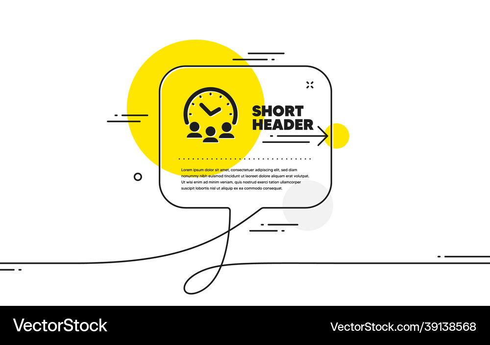 Meeting time icon business teamwork sign Vector Image